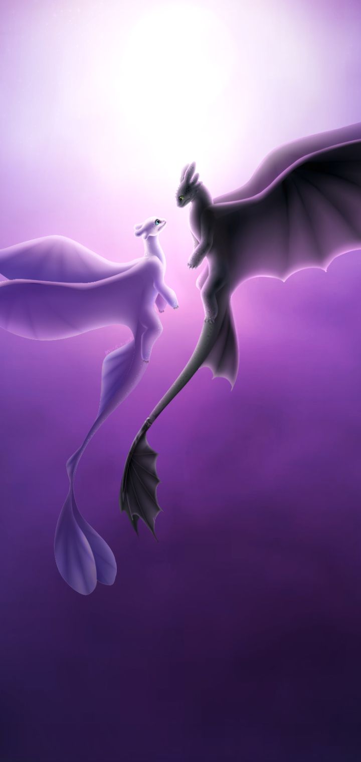 720x1520 Phone wallpaper: White Night Fury, How To Train Your Dragon, Toothless (How To Train Your Dragon), Movie, How To Train Your Dragon: The Hidden World 1151455
