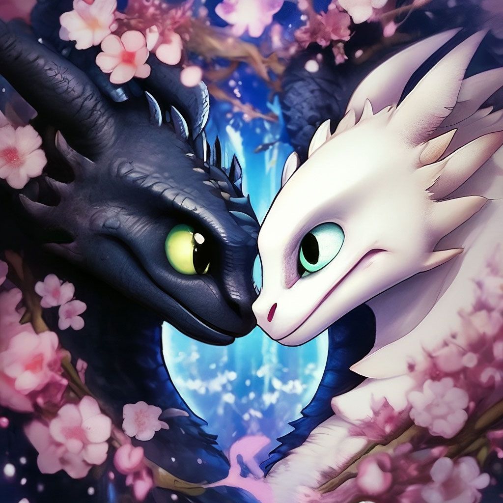 1024x1024 Toothless night white fury love, aesthetically pleasing, beautiful, high