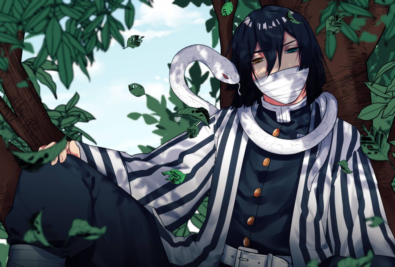 1280x865 Obanai Iguro Under The Tree Wallpaper