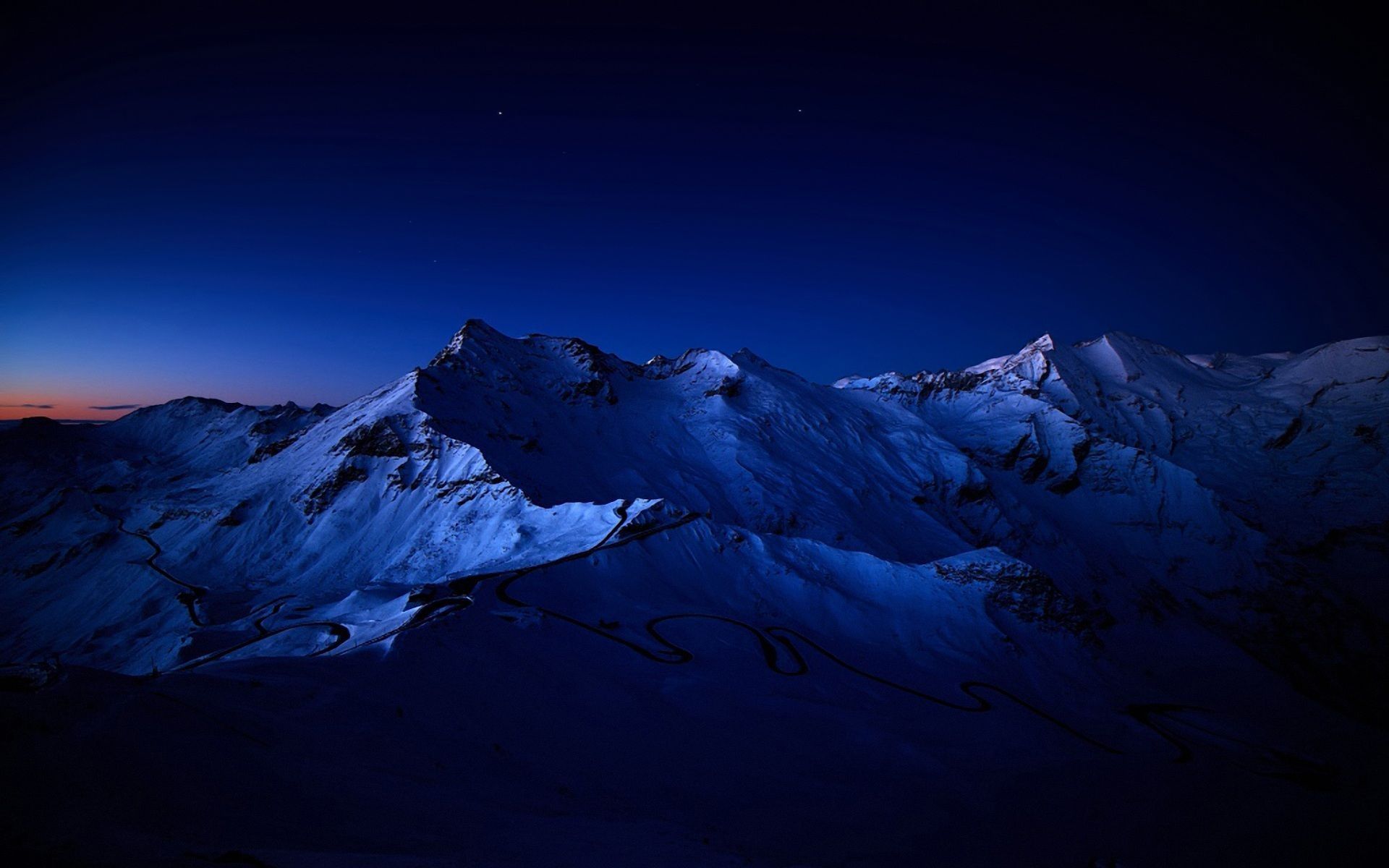 1920x1200 Mountain Night Wallpaper