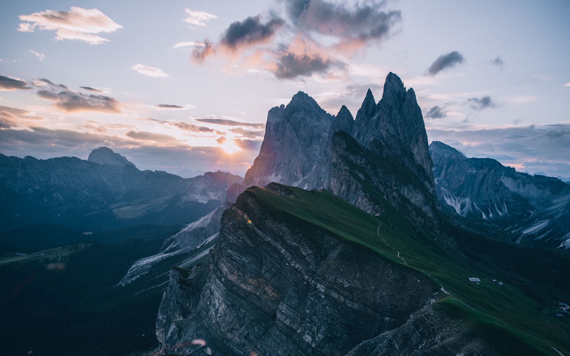 1920x1200 Download wallpaper 1920x1200 mountains, alps, peaks, lawn, sky, landscape widescreen 16:10 HD background