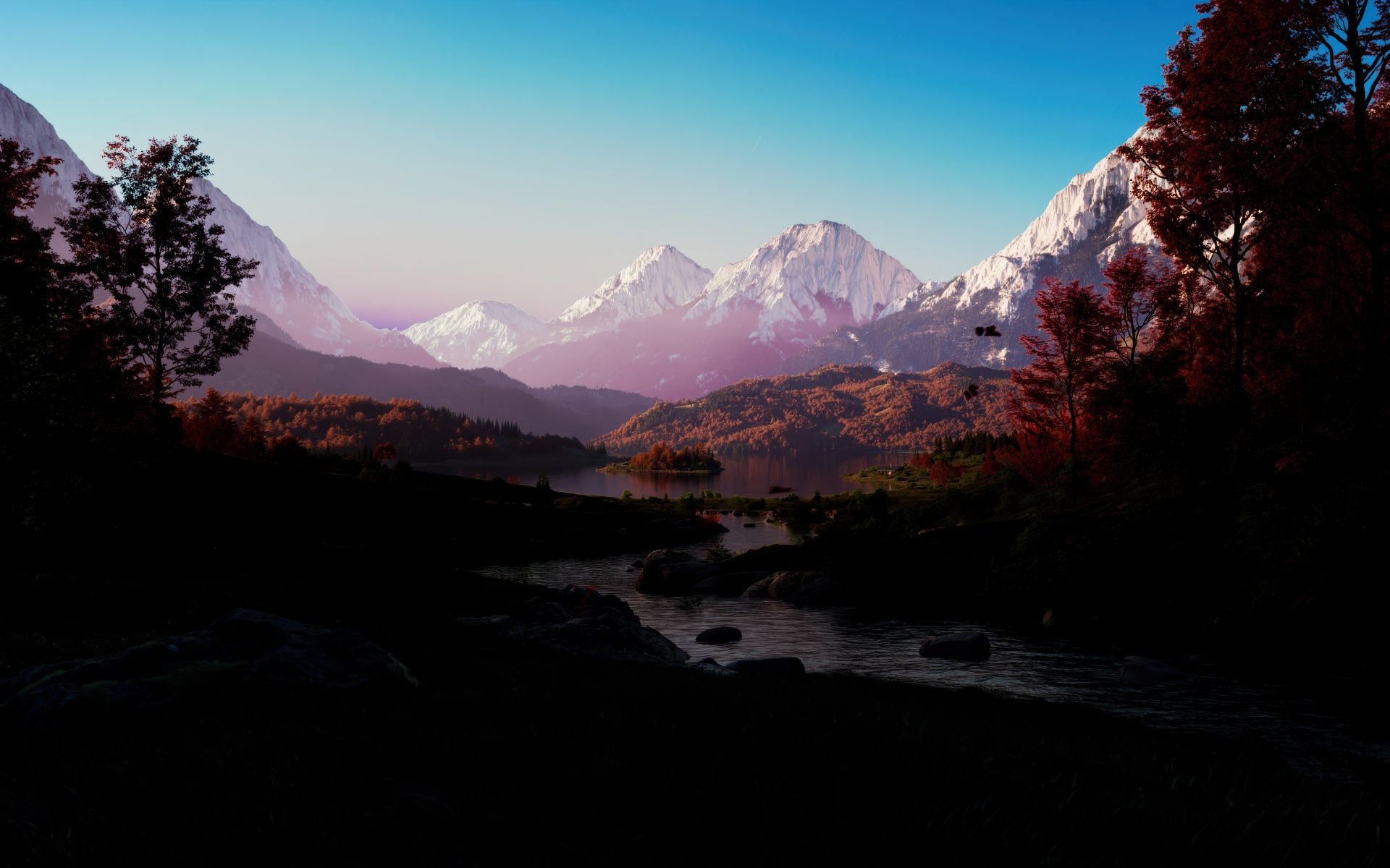 1920x1200 Mountain range Wallpaper 4K, Landscape, Scenery, Majestic
