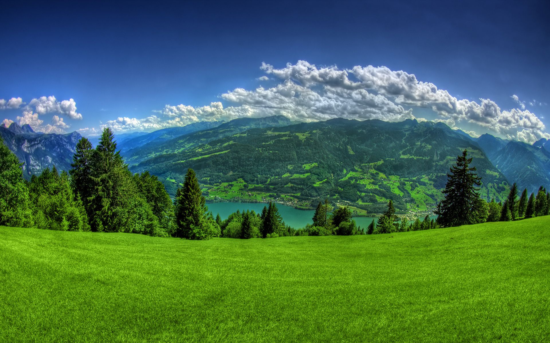 1920x1200 Green View From A Mountain Wallpaperx1200