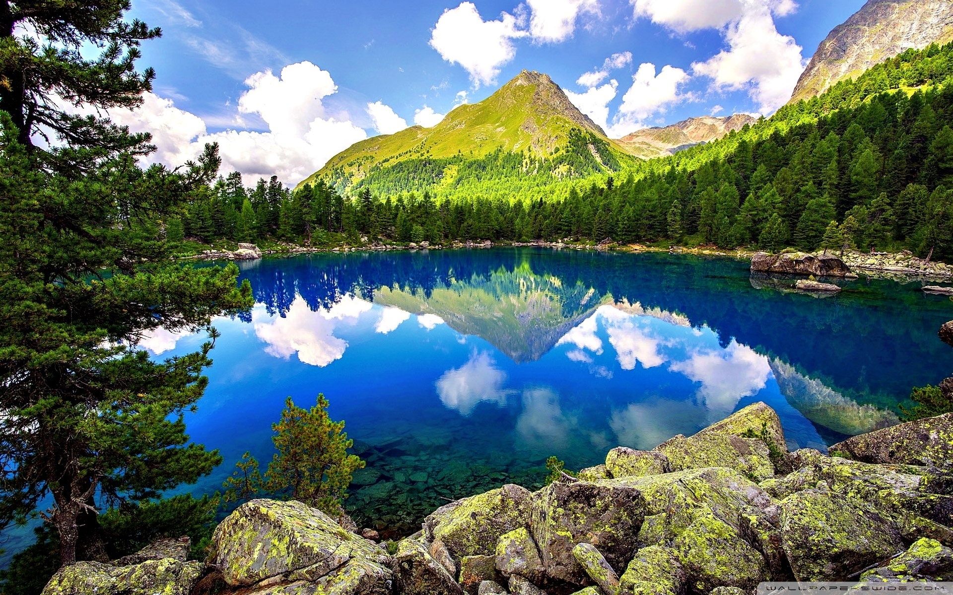 1920x1200 Spring Mountain Landscape 4K UHD Wallpaper for UltraHD Desktop and TV : Smartphone and Tablet Devices