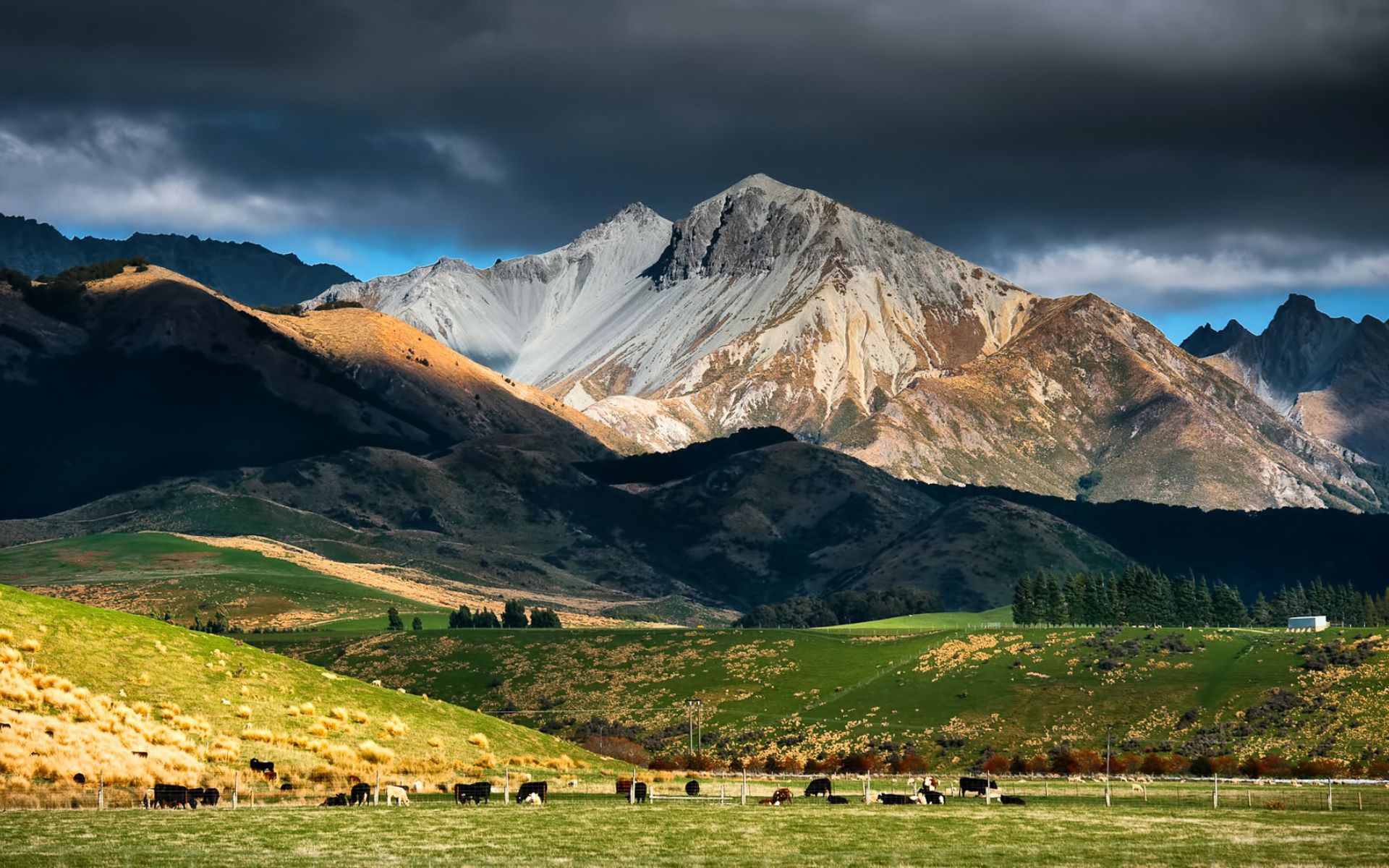 1920x1200 Wallpaper New Zealand Landscape, New Zealand, Landscape, Cloud, Mountain, Background Free Image