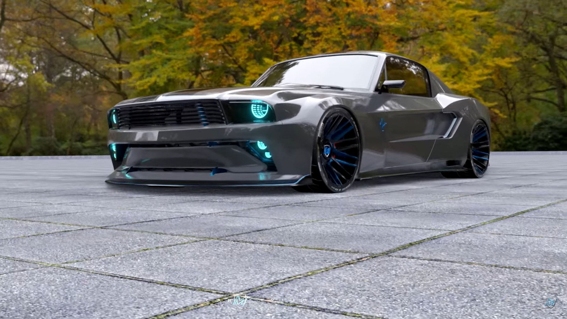 1920x1080 Ford Mustang Has CGI Widebody Kit and S550 Cues, Also a Trace of C8 Corvette