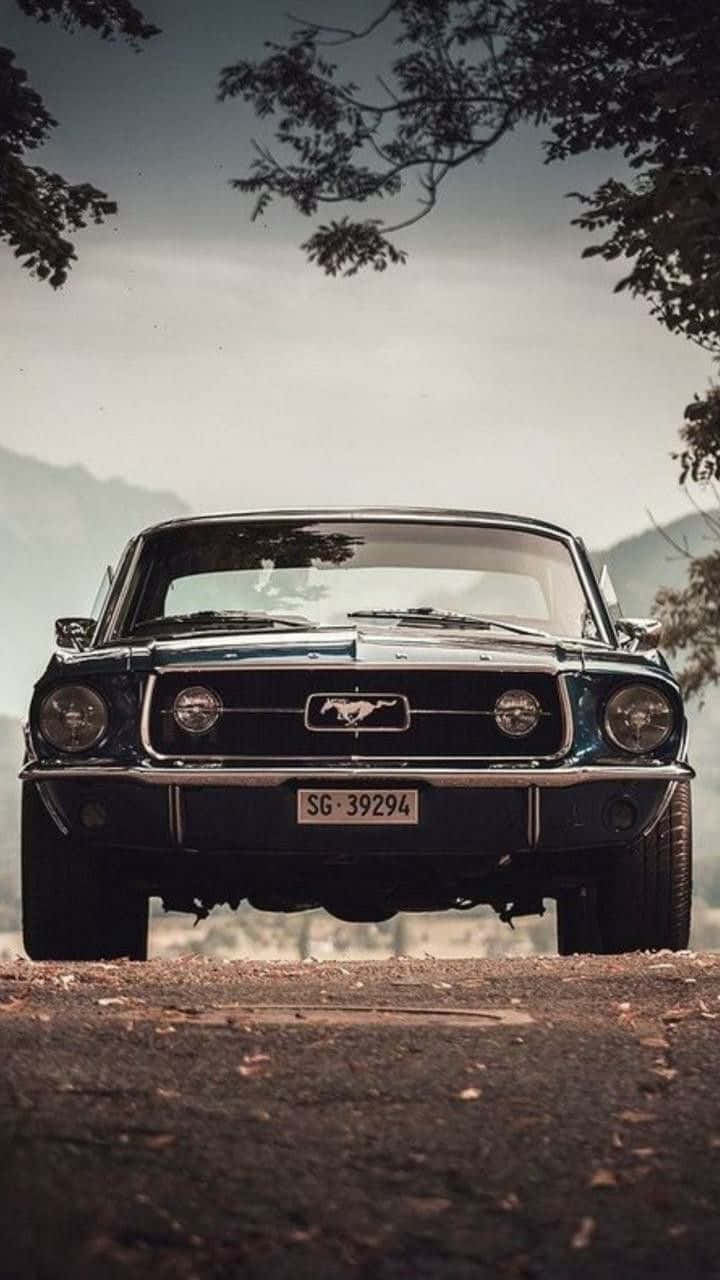 720x1280 Download free Ford Mustang Vintage Sports Car Wallpaper
