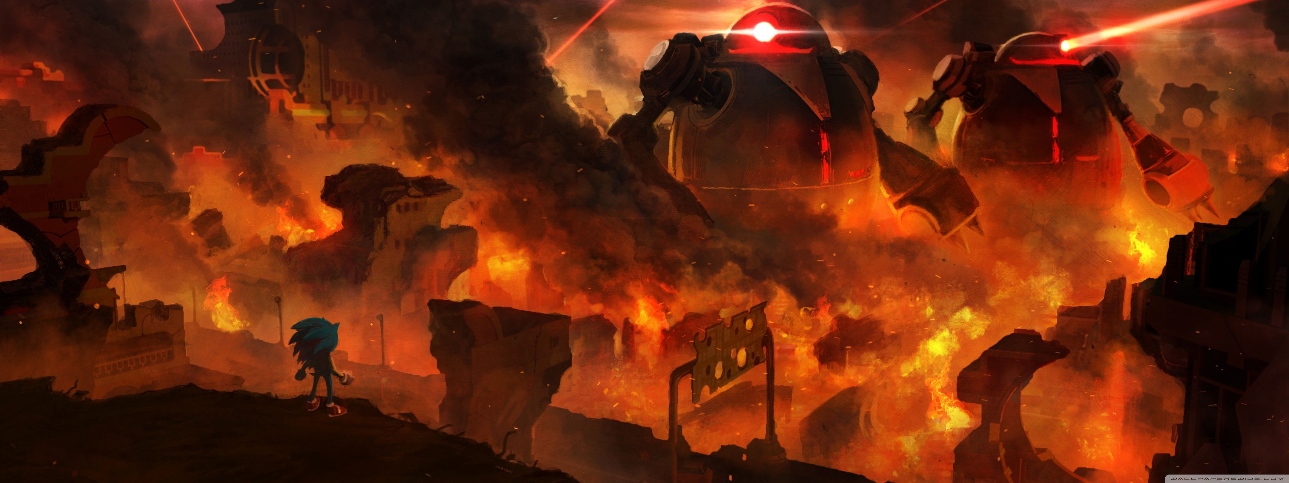 4096x1536 Sonic Forces Video Game 4K UHD Wallpaper for UltraHD Desktop and TV : Widescreen and UltraWide Display : Dual Monitor : Smartphone and Tablet Devices