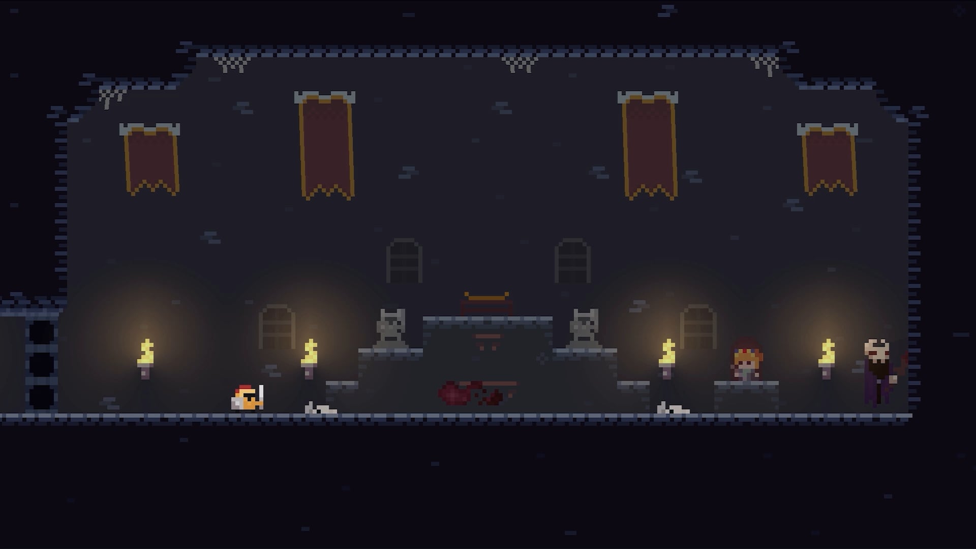 1920x1080 Finally, The Boss Battle Area In My Minimalist Pixel Art Platformer Game. I Also Added Music And Sound Effects To The Game