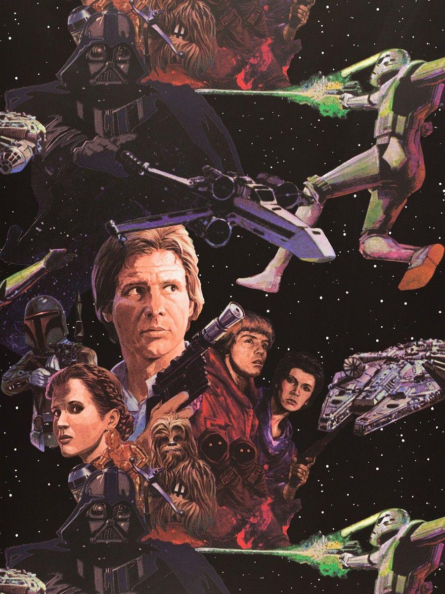900x1200 Wallpaper Black Star Wars Retro Comic Space Graham & Brown Wallpaper 70 453