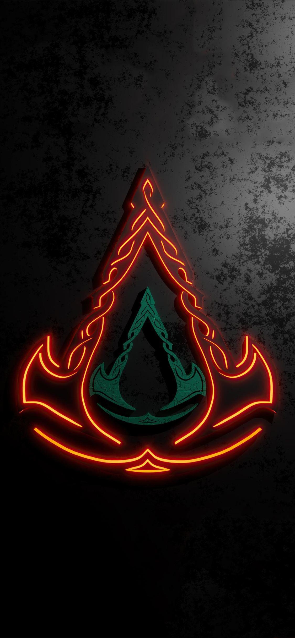 1125x2436 valhalla logo game 5k iPhone X Wallpaper Free Download