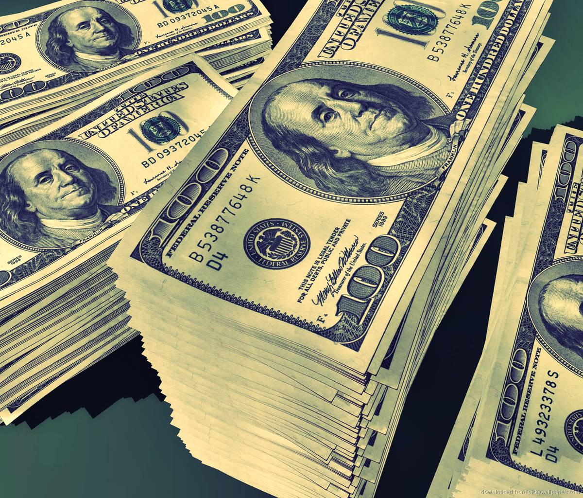 One Hundred Dollar Bills Wallpaper Stock Photo 1162719115  Shutterstock