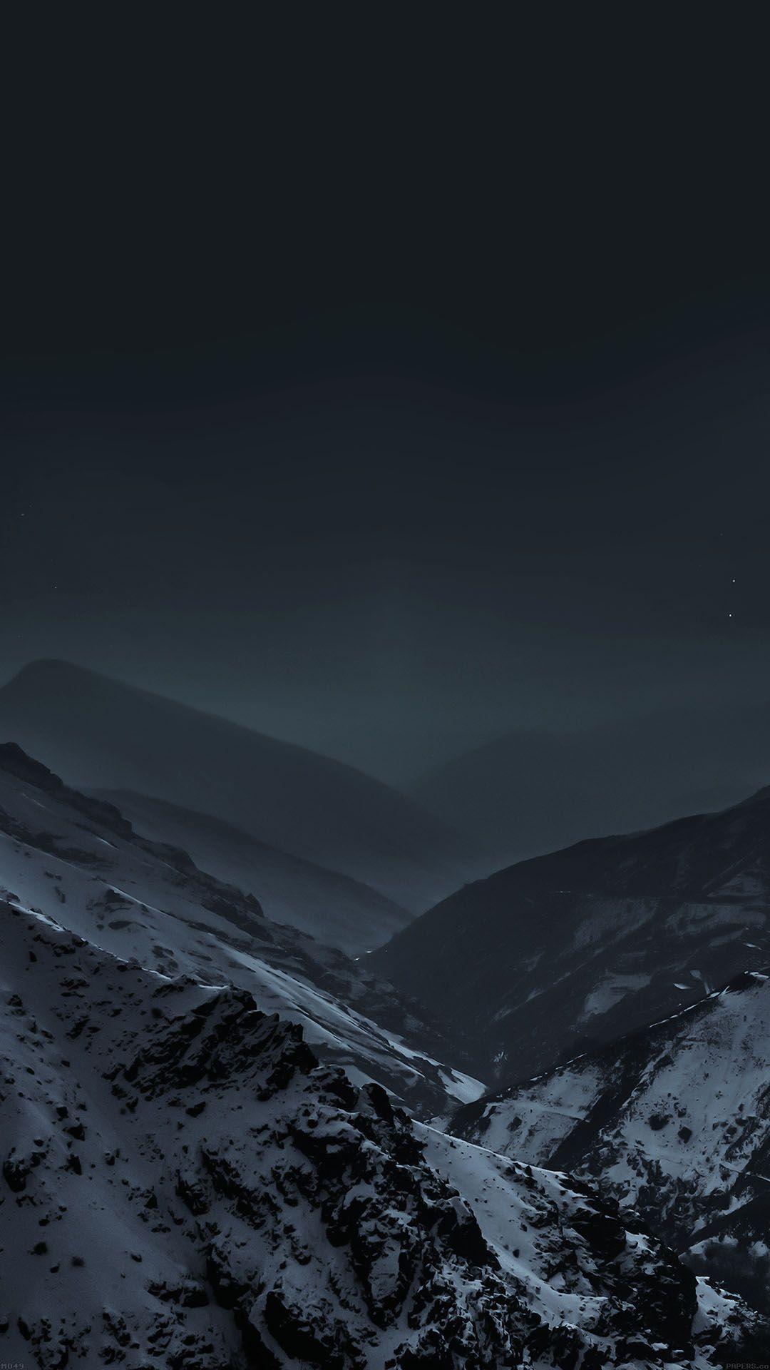 1080x1920 Mountains At Night Fog Snow htc one wallpaper