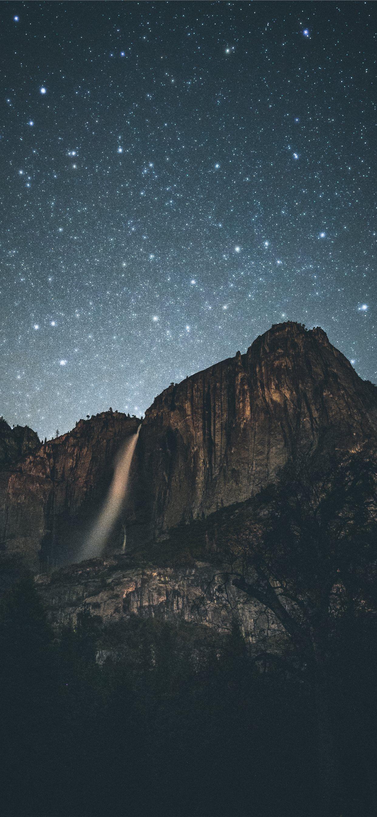 1242x2688 gray mountains at night iPhone X Wallpaper Free Download
