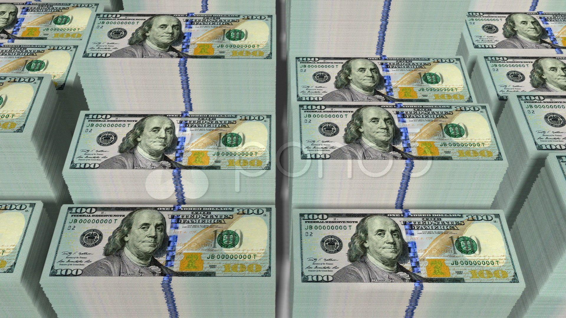 1920x1080 Stack Of New 100 Dollar Bills Wallpaper