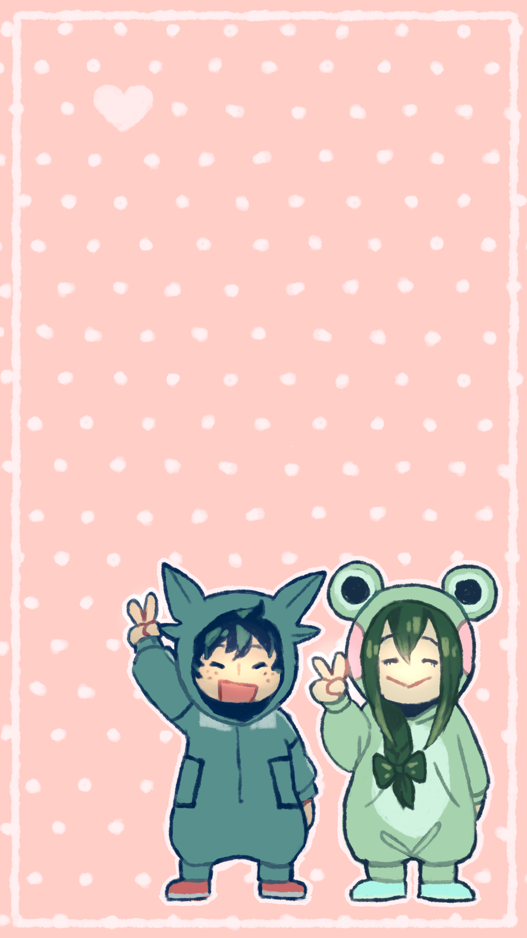 1080x1920 Deku x Tsuyu. Hero wallpaper, Chibi wallpaper, Hero