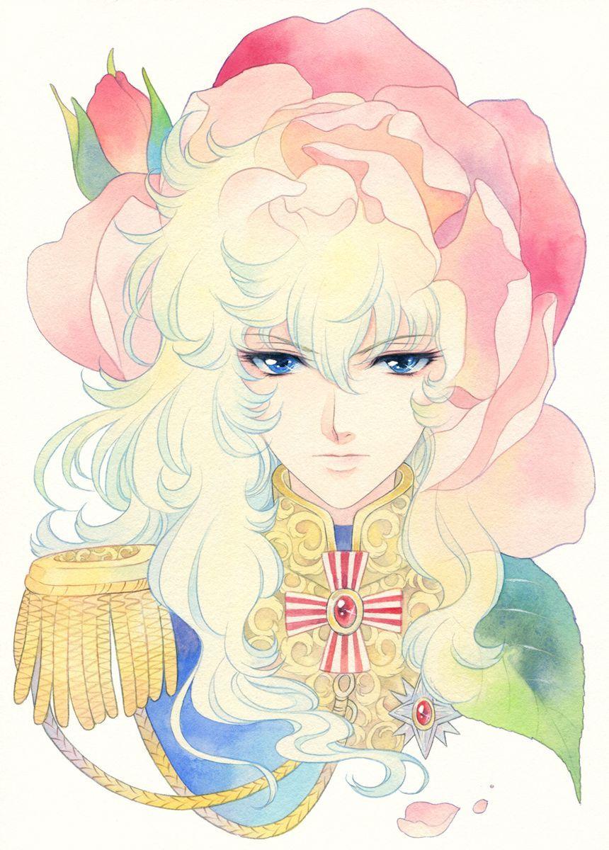 860x1200 Oscar François de Jarjayes, by Agahari. Oscar cartoon, Cartoon illustration, Old anime