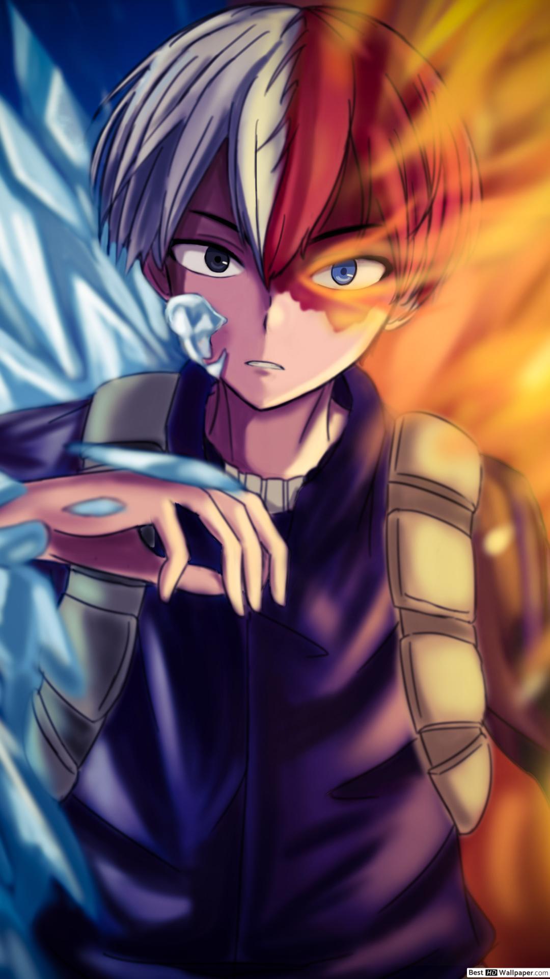 1080x1920 My Hero Academia Todoroki (Fire & Ice) HD wallpaper download