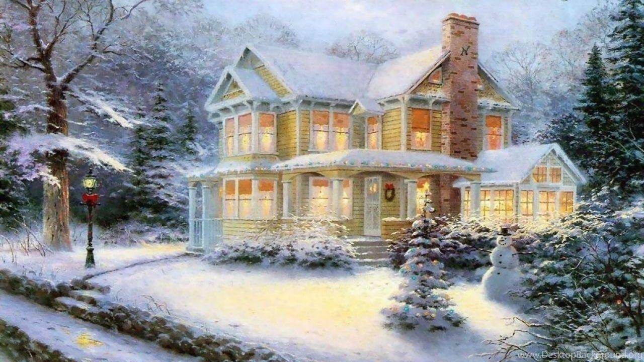 1280x720 Thomas Kinkade Paintings, Thomas Kinkade Wallpaper, Art Print. Desktop Background