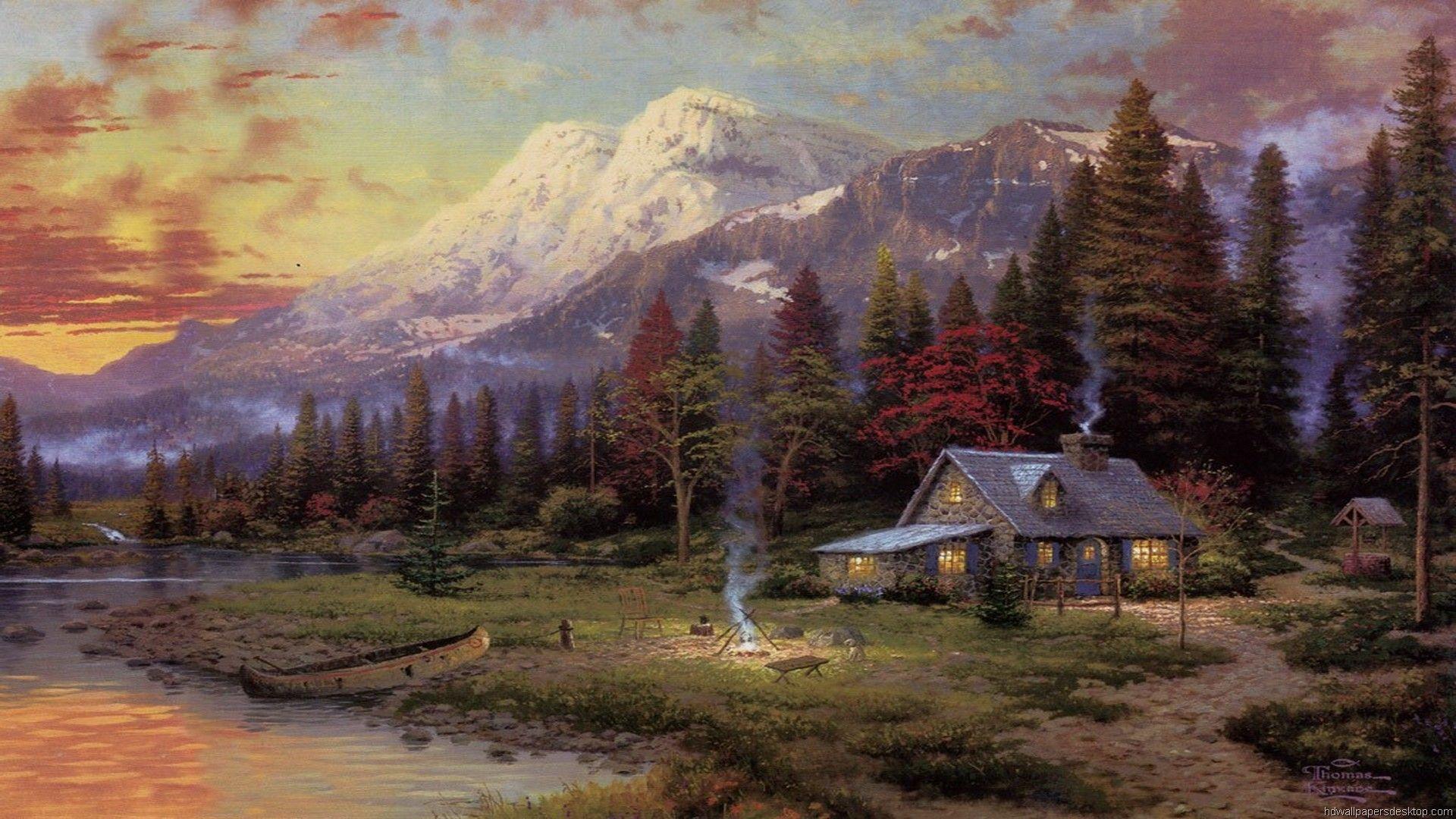 1920x1080 Finding The Design Of Thomas Kinkade Wallpaper For Kinkade Computer Background