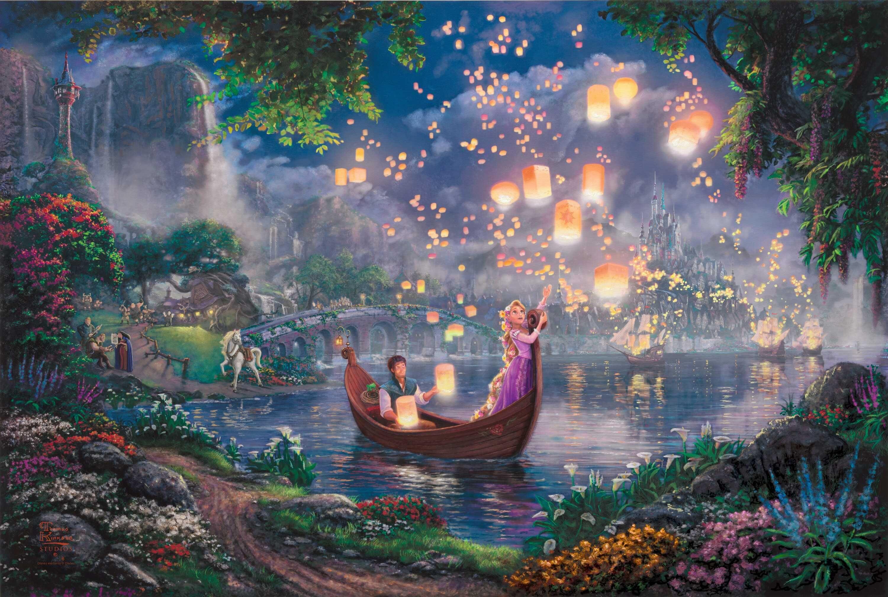3000x2017 Wallpaper For > Thomas Kinkade Disney Wallpaper. Thomas kinkade disney paintings, Thomas kinkade disney, Kinkade disney