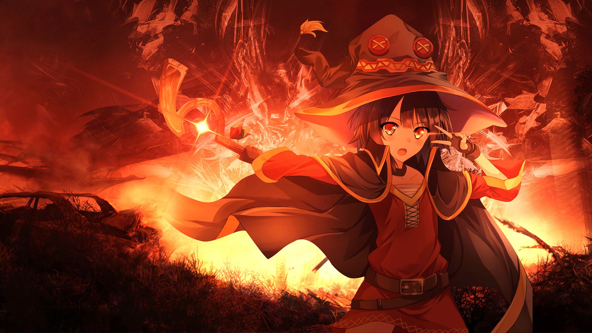 1920x1080 Desktop wallpaper: Megumin (Konosuba), Konosuba God'S Blessing On This Wonderful World!!, Anime, Konosuba 4K free download for PC. 805420