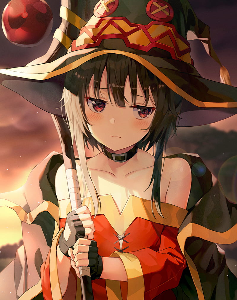 800x1013 Kono Subarashii Sekai ni Shukufuku wo!, witch, witch hat, Megumin (KonoSuba), HD phone wallpaper