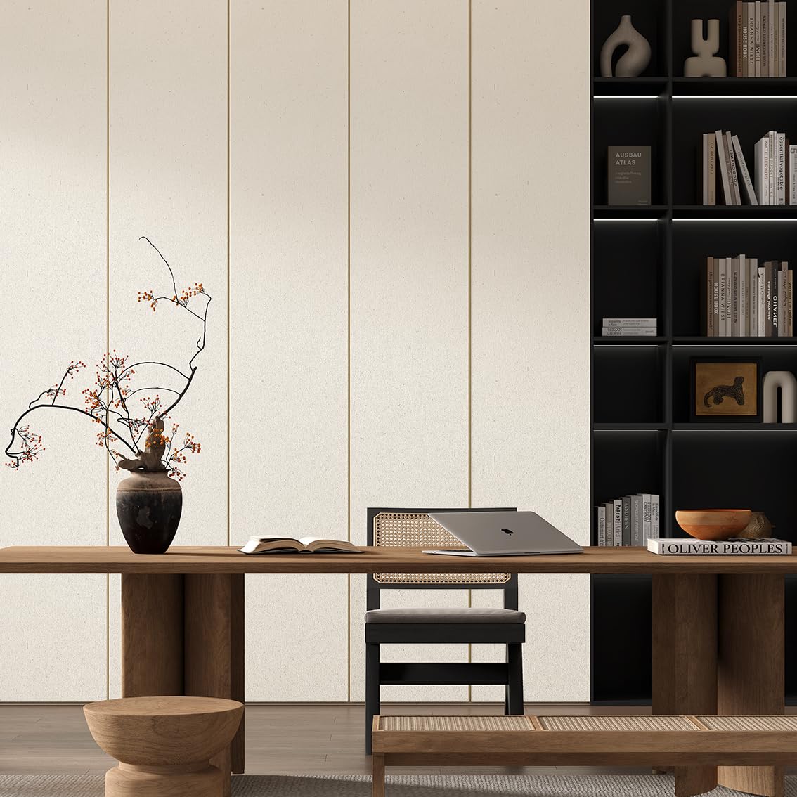 1134x1134 Natural White Wallpaper Grasscloth Textured Peel And Stick Wall Fabric&Wallpaper Self Adhesive Wall Fabric&Wallpaper Removabl Easy To Clean For Bedroom, Living Room, Office. (16.5x236.2) 1001