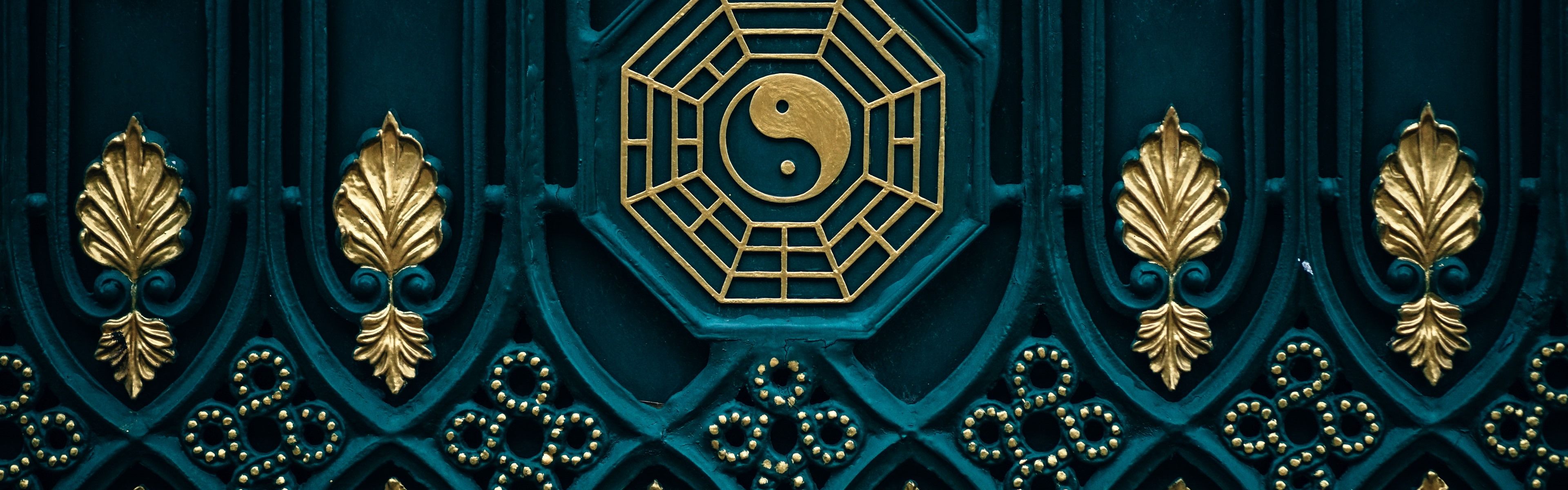 3840x1200 Wallpaper Bagua map, yin yang, door 5120x2880 UHD 5K Picture, Image