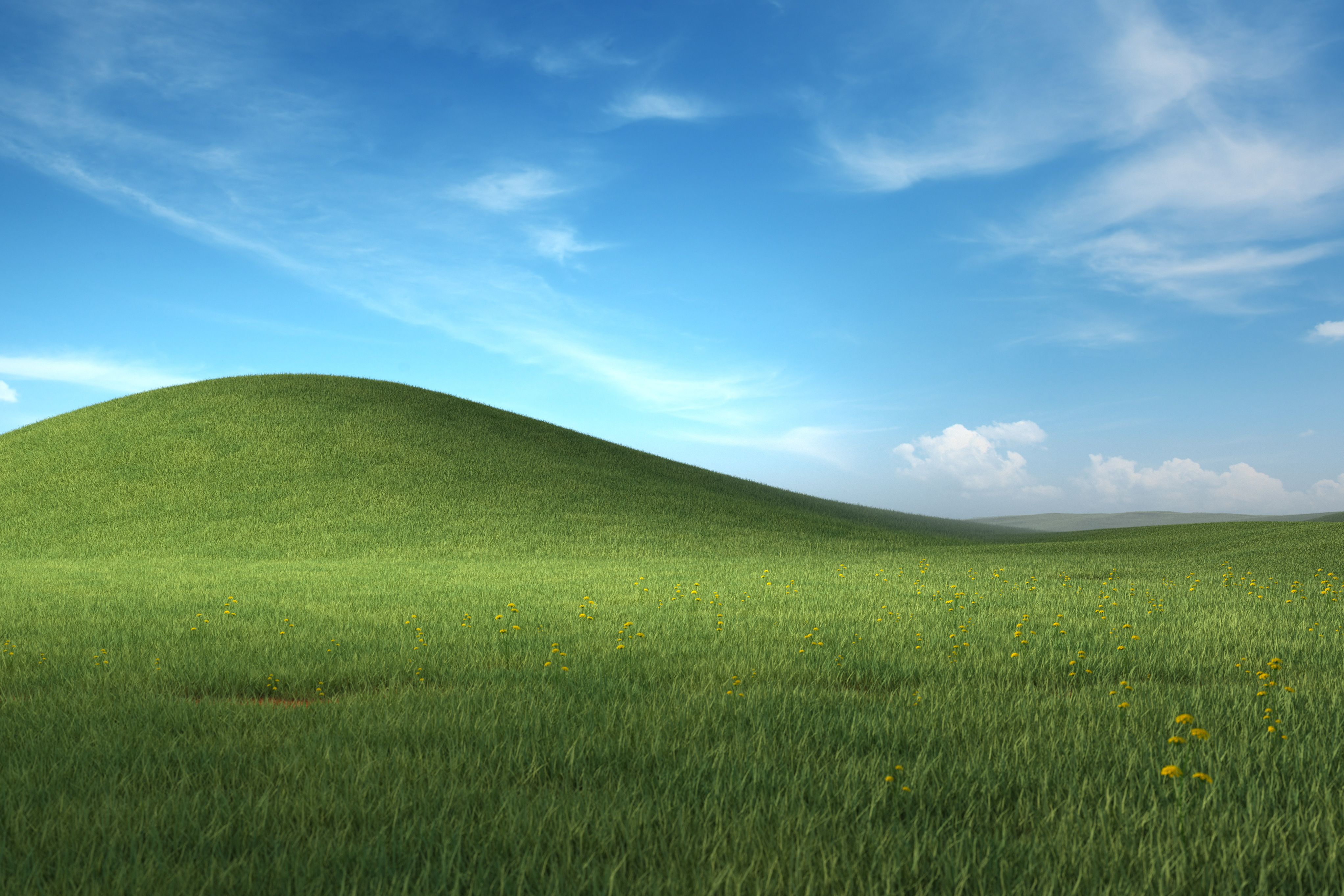 4089x2726 4K Ultra HD Windows XP Blue Island Wallpaper Blissx2400