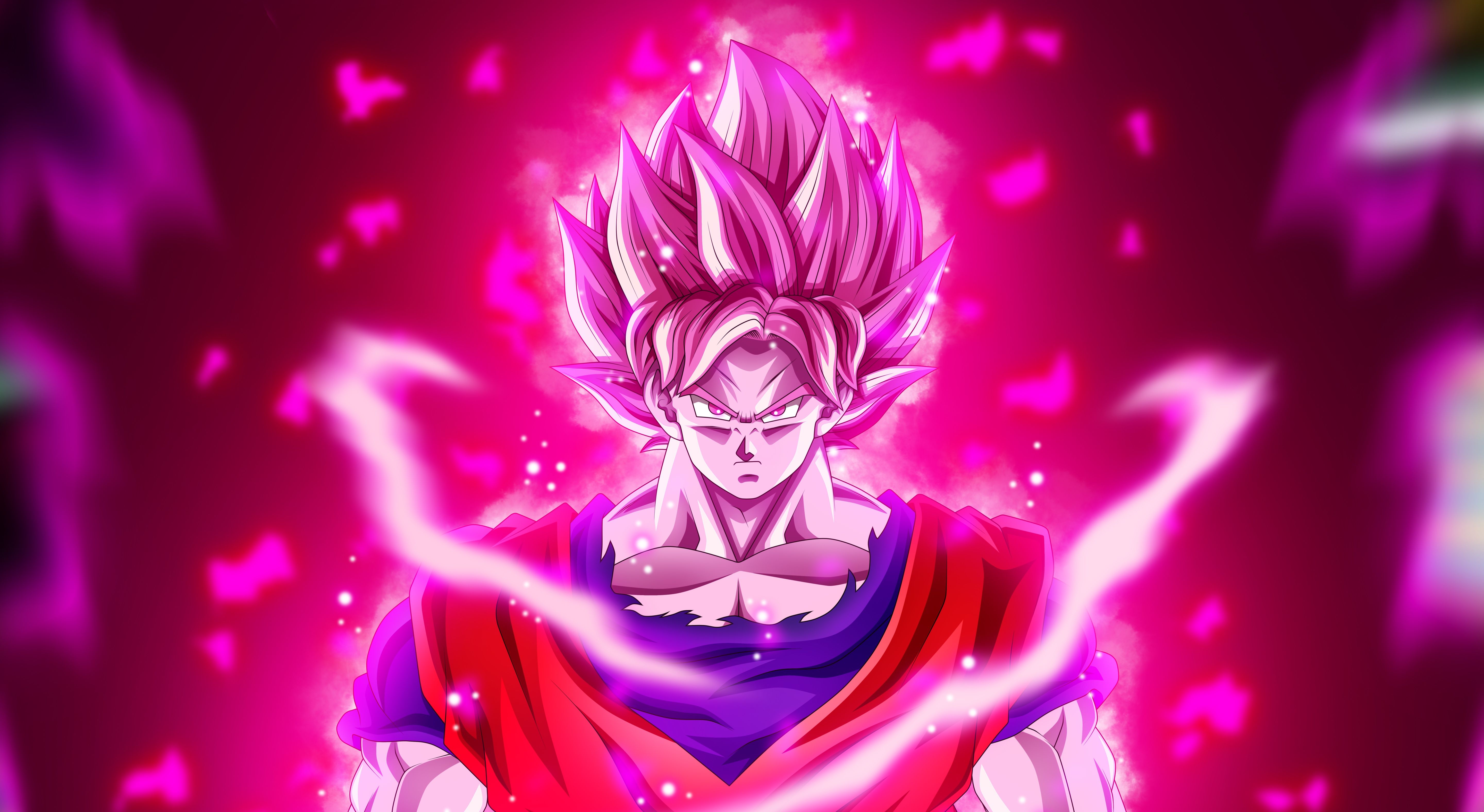 5760x3153 Character Son Goku anime Super Saiyan Blue Desktop wallpaper 1366x768