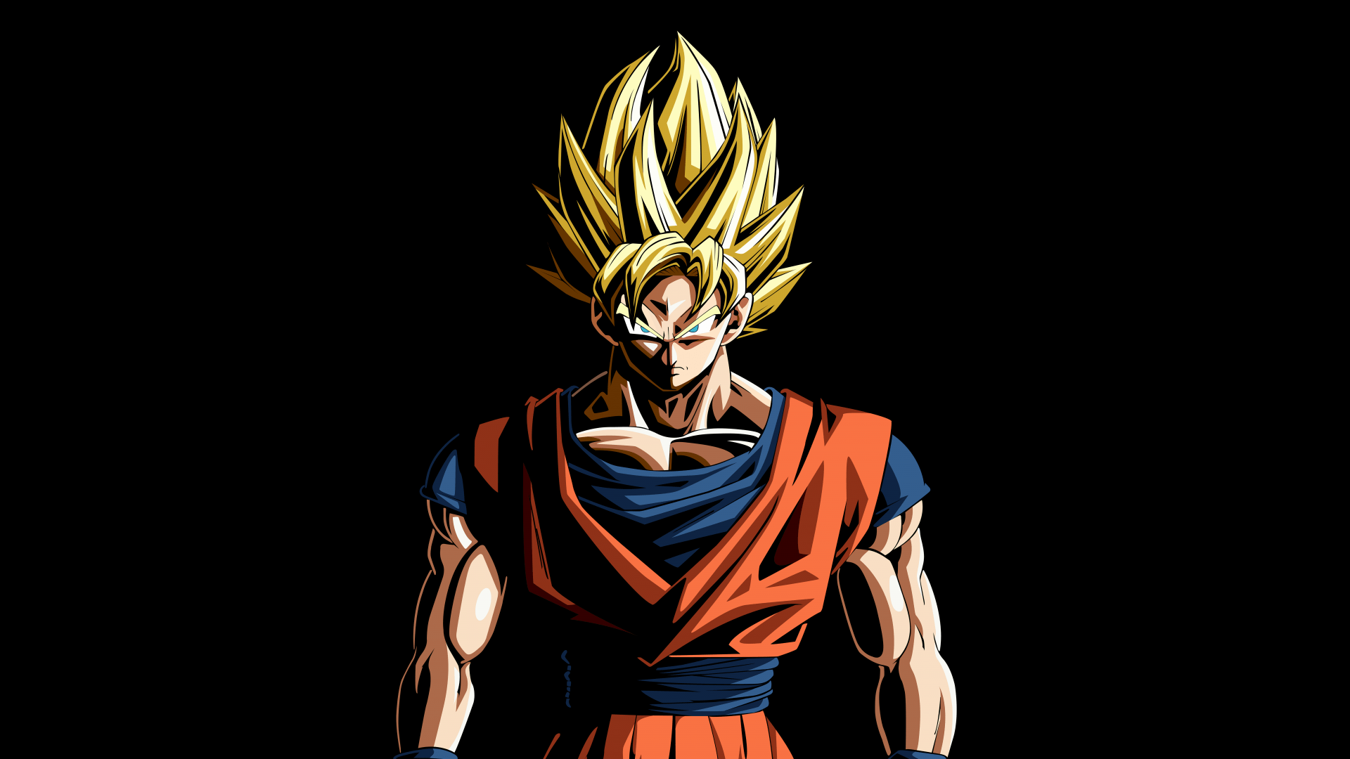 1920x1080 Goku Wallpaper 4K, AMOLED, Super Saiyan