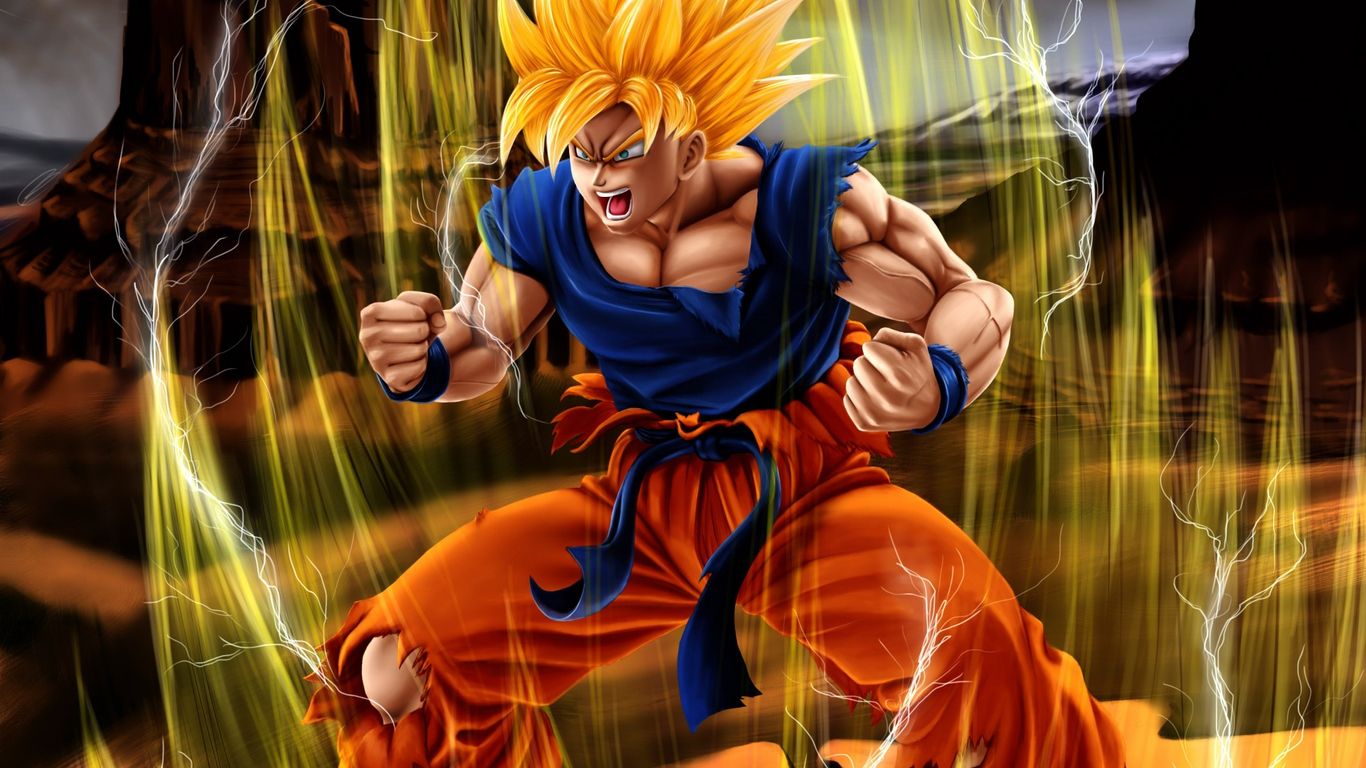 1366x768 Download 3D Goku Dragon Ball Z, 3D, Goku, Dragon, Ball Wallpaper in 1366x768 Resolution