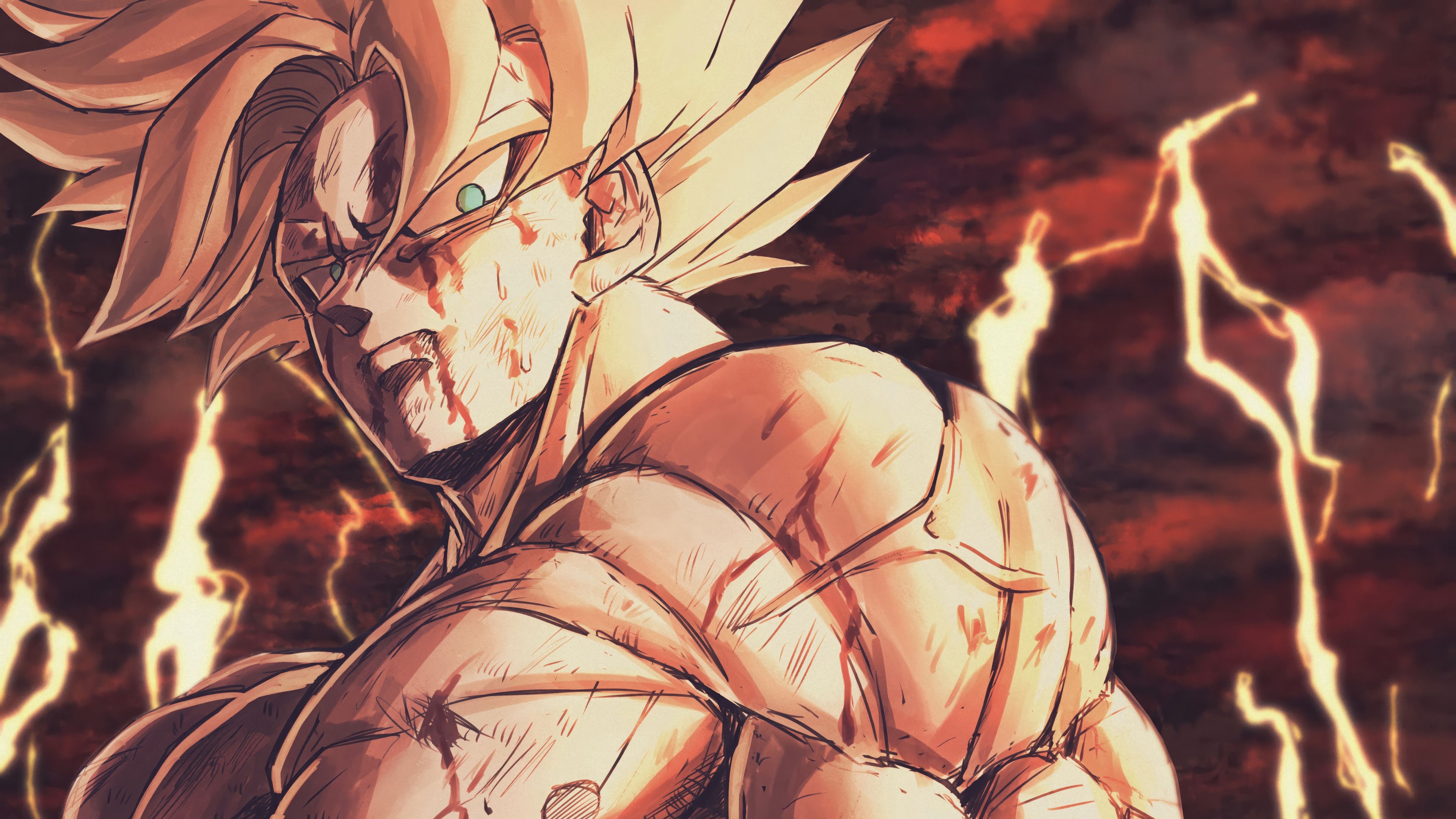 3840x2160 Goku Super Saiyan Dragon Ball 4K Wallpaper PC HD