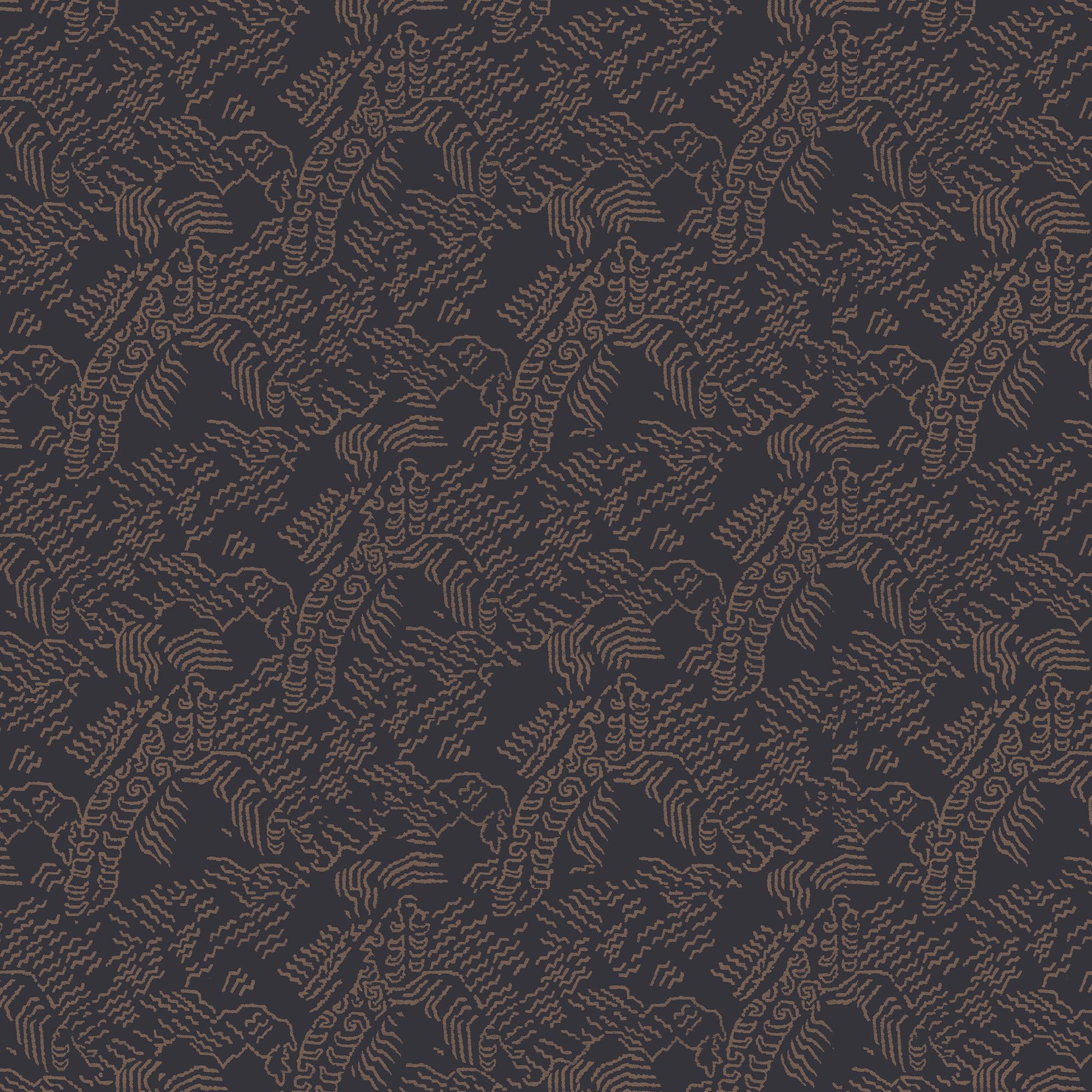 2000x2000 Plateau Wallpaper In Black Tan I, 52 X 132