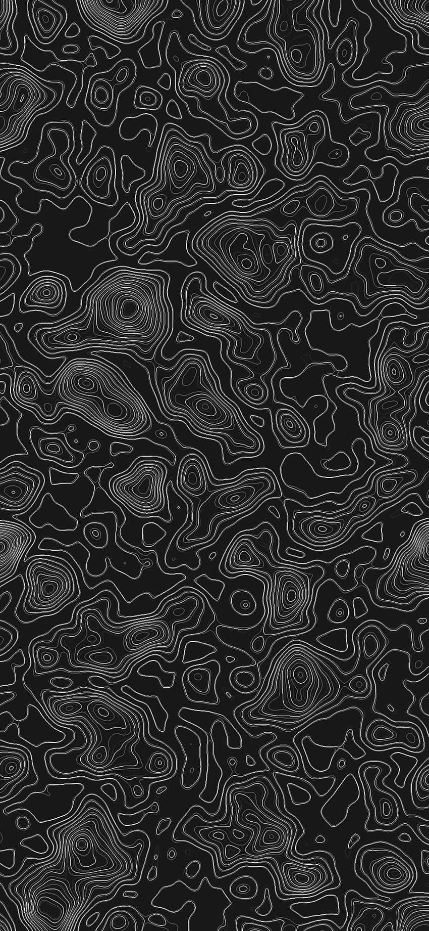 850x1841 Download Abstract Black Topographic Map Pattern Wallpaper