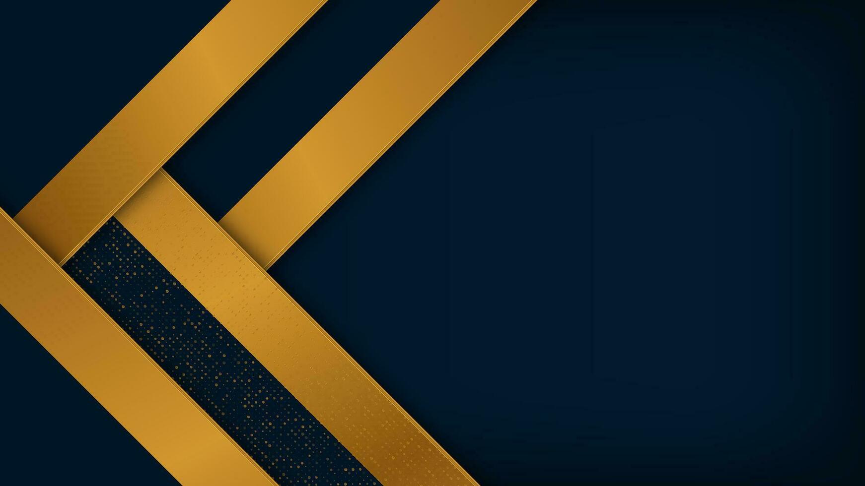 1742x980 luxury and minimal graphic for corporate background, blue and golden geometric backdrop