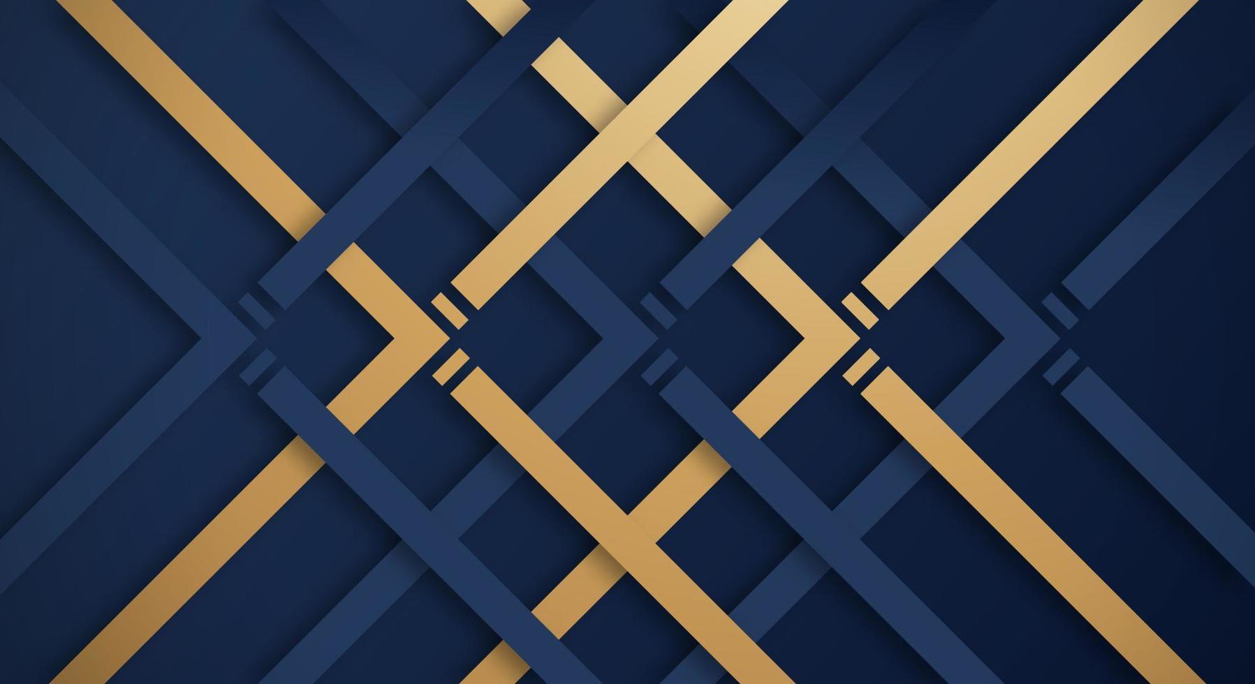 1797x980 Abstract Dark Blue 3D Background with Gold and Blue Lines Paper Cut Style Textured. Usable for Decorative web layout, Poster, Banner, Corporate Brochure and Seminar Template Design