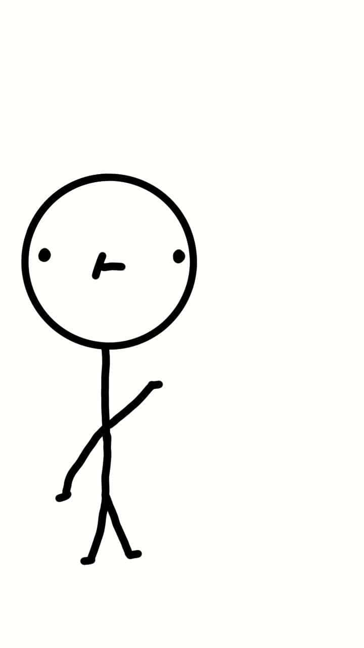 720x1280 Download Office Blues: A Careworn Stickman Illustration Wallpaper