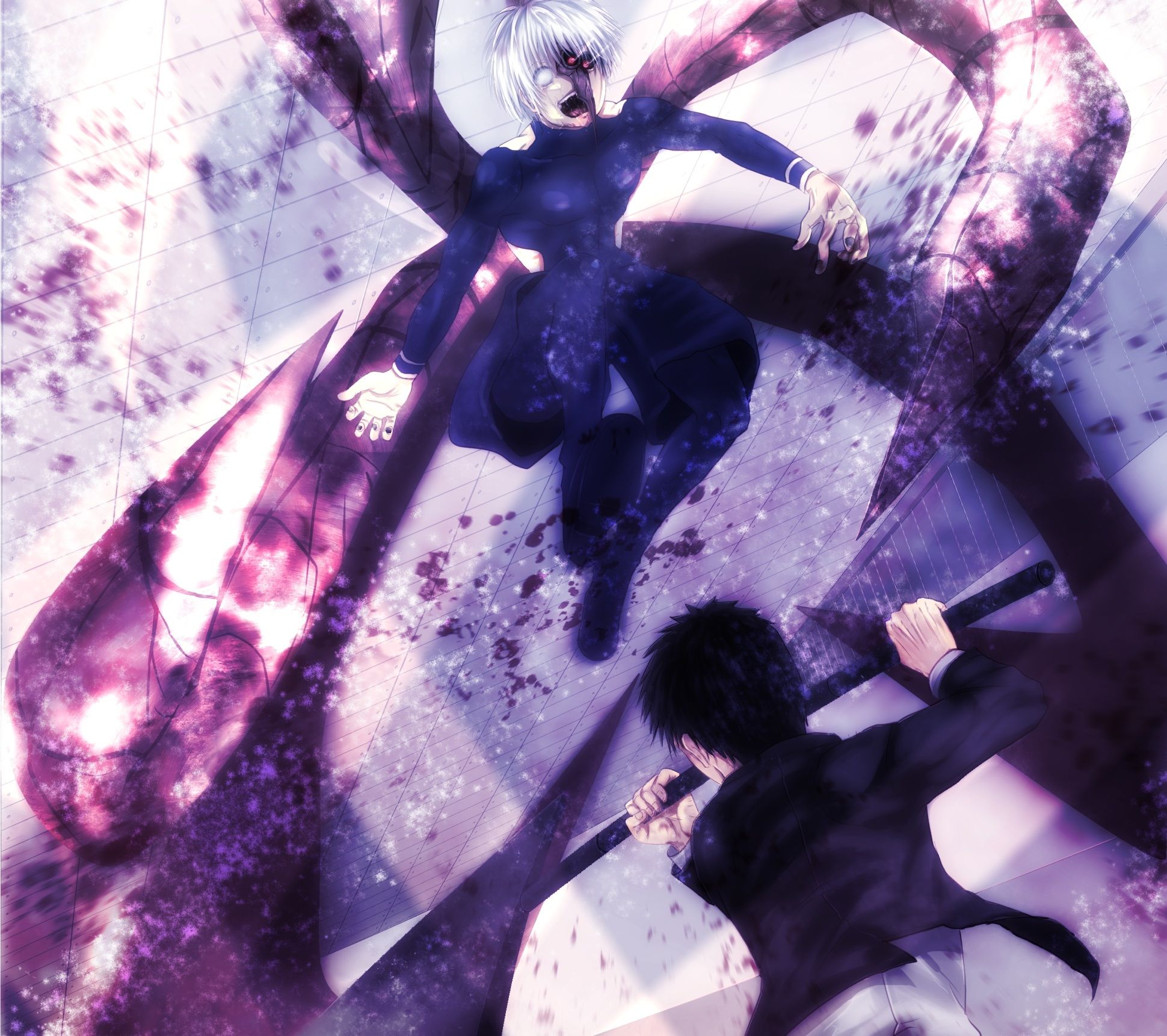 1940x1722 Download Koutarou Amon Ken Kaneki Anime Tokyo Ghoul HD Wallpaper by 肉まんx1722