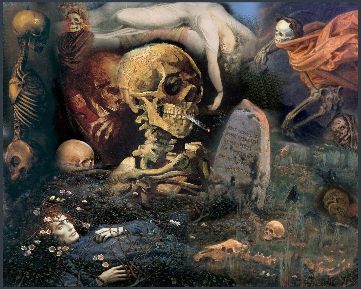 1200x960 All Hallows Eve, Collage, 16x Halloween giclee, Ships Rolled