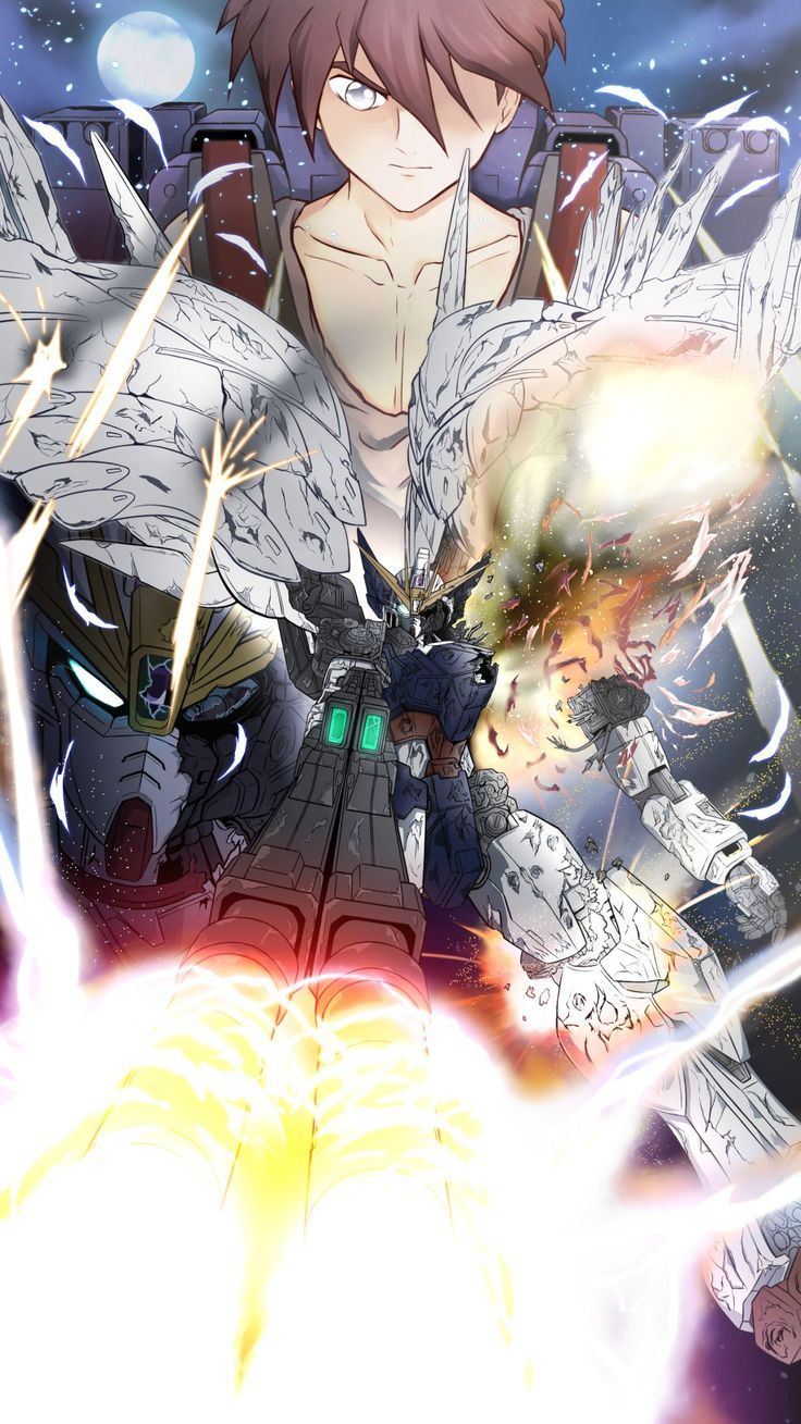 736x1309 Heero Yuy & Wing Gundam Zero (EW Ver.)