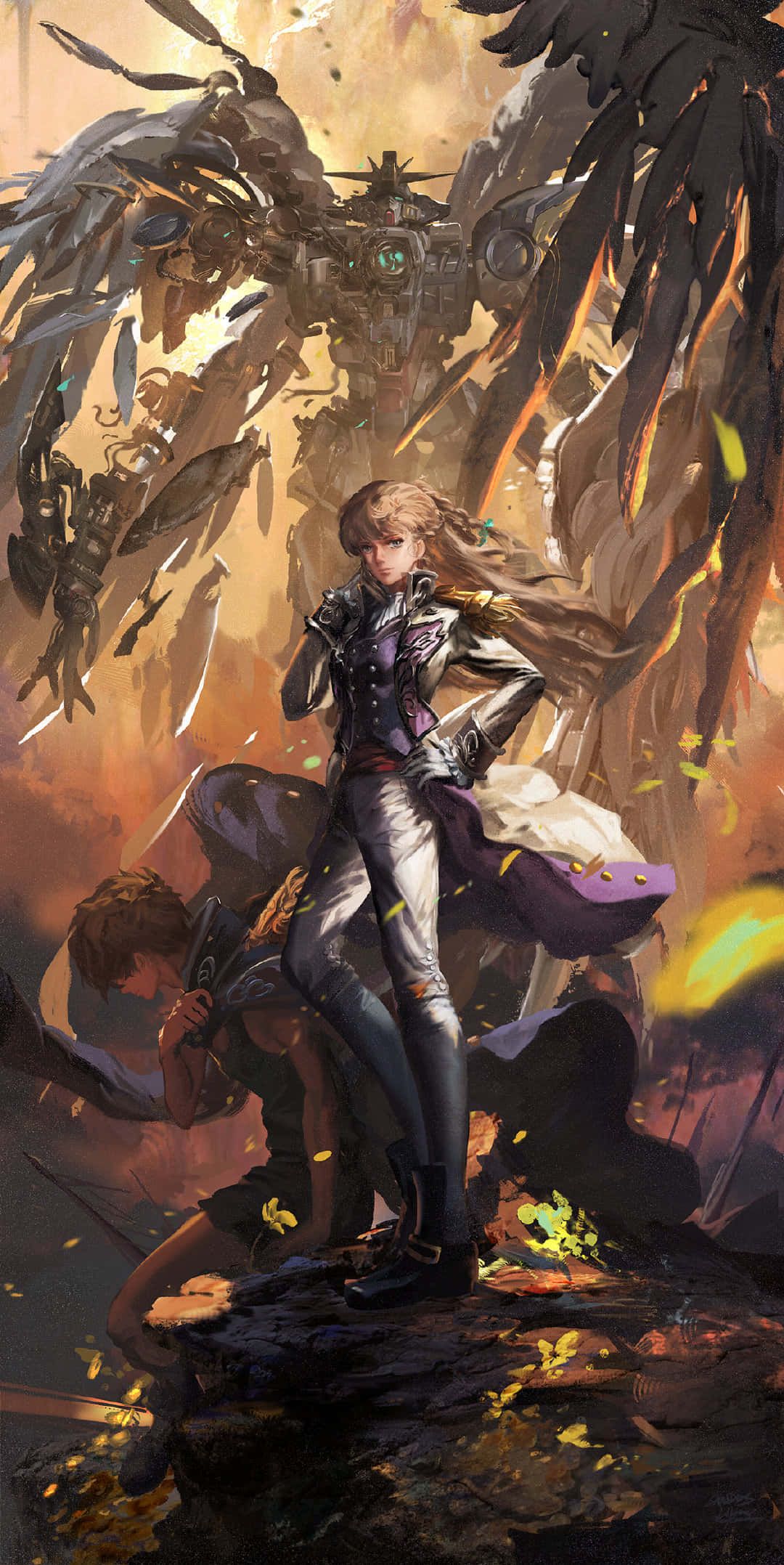1080x2155 Descargar HeeroYuy, piloto de Gundam y protagonista principal. Fondos de pantalla