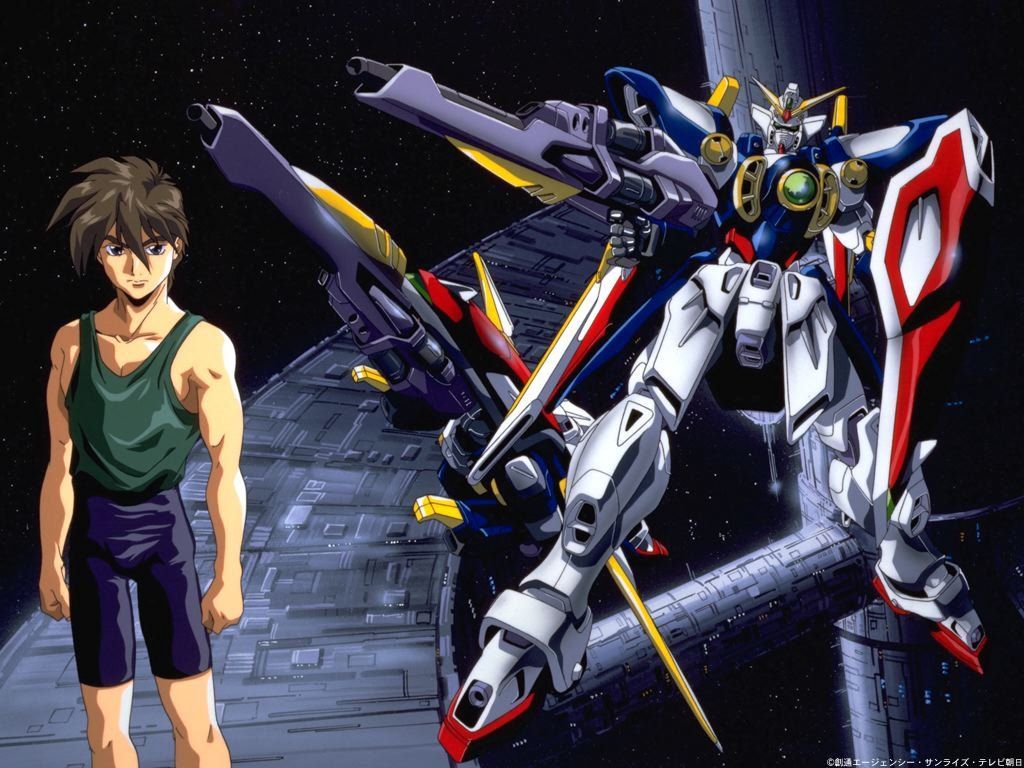 1024x768 Heero Yuy Suit Gundam Wing Anime Image Board