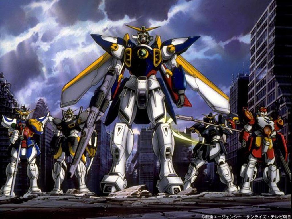 1024x768 Gundam robot digital wallpaper, Gundam Wing, Wing Gundam, heero HD wallpaper