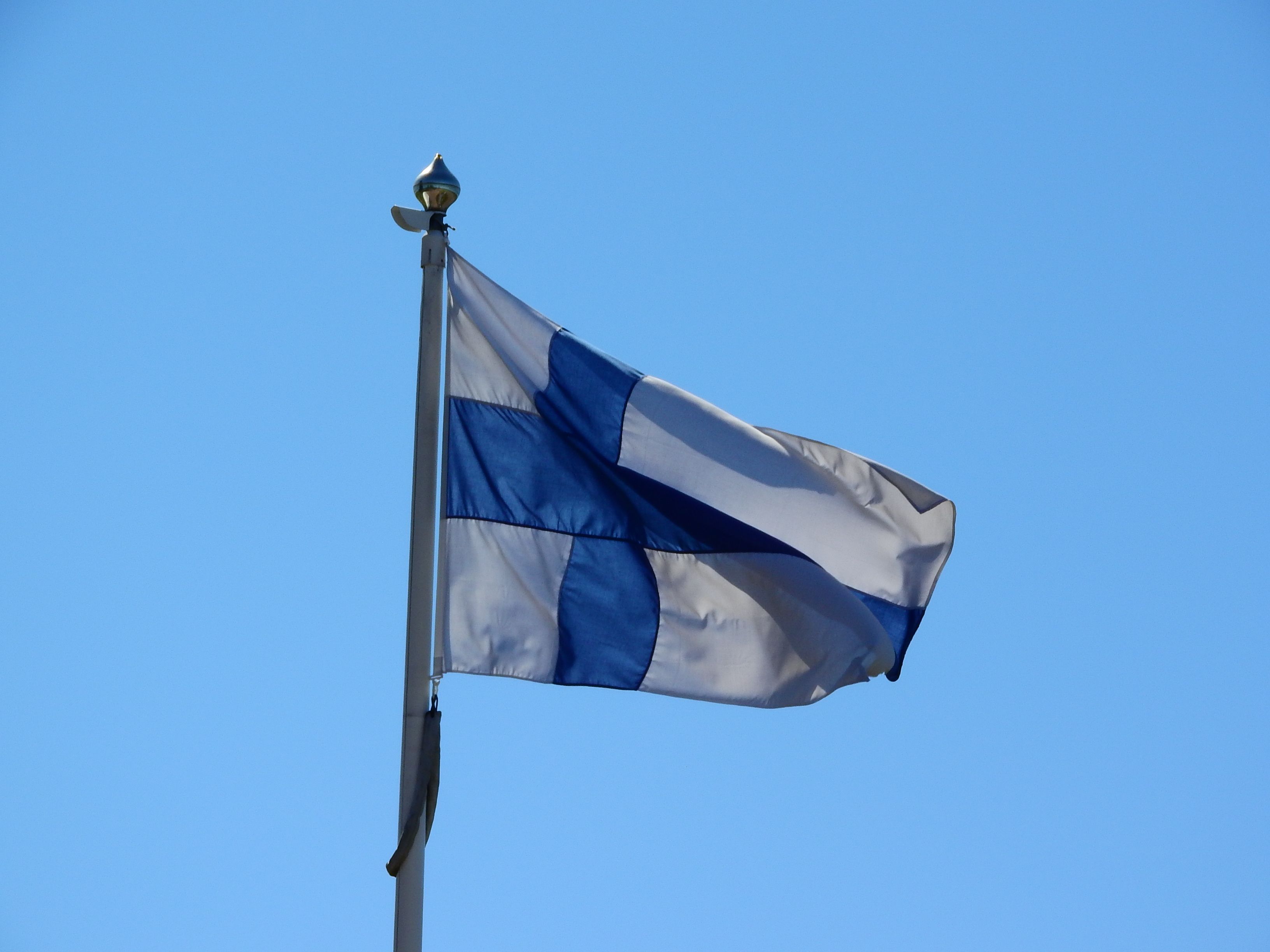3264x2448 Finland flag in wind on a