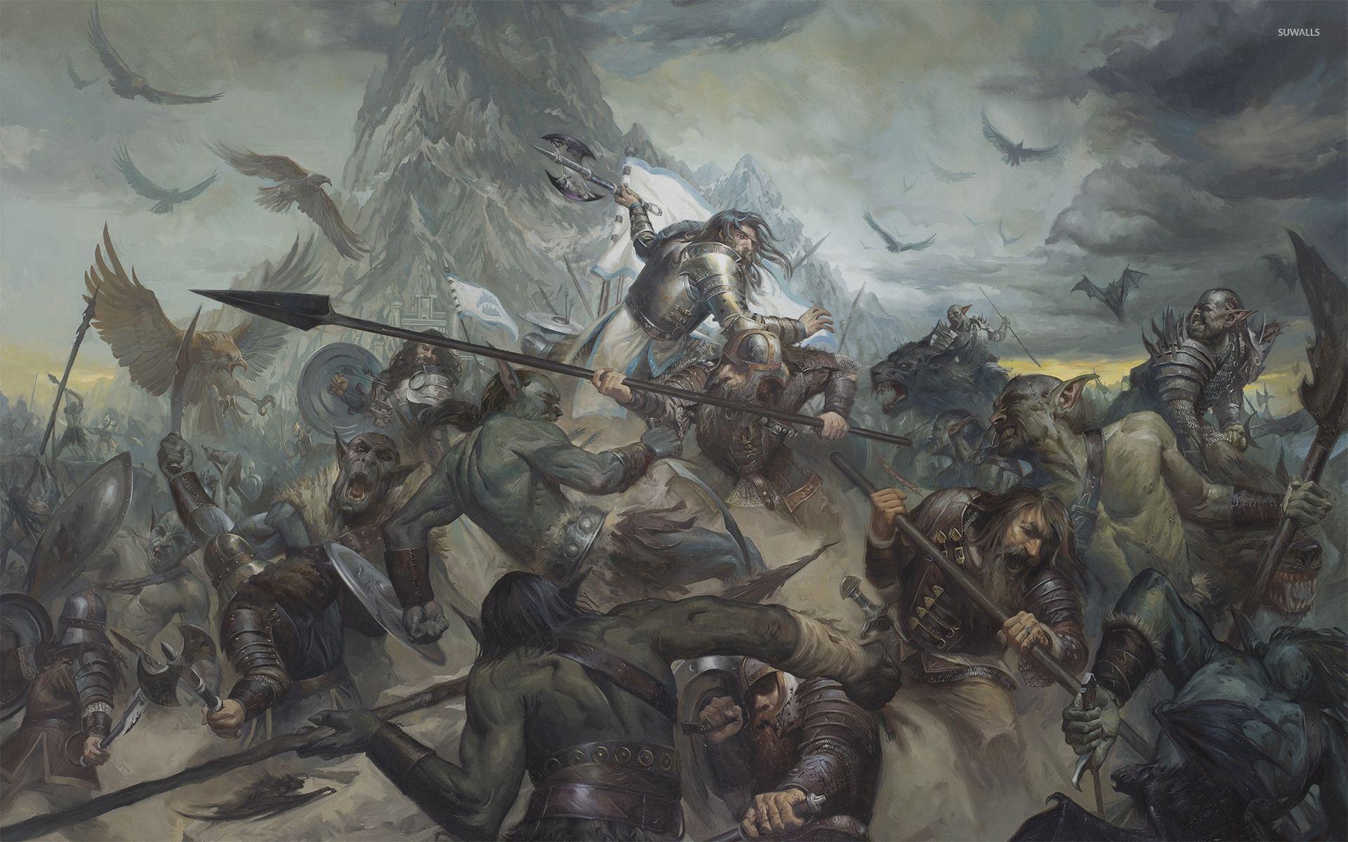1920x1200 Epic Fantasy Battle Art Wallpaper & Background Download