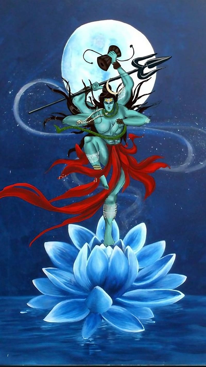 800x1422 Bholenath Ka, Lord Shiva Tandav Painting Art, lord shiva, lord shiva tandav, HD phone wallpaper