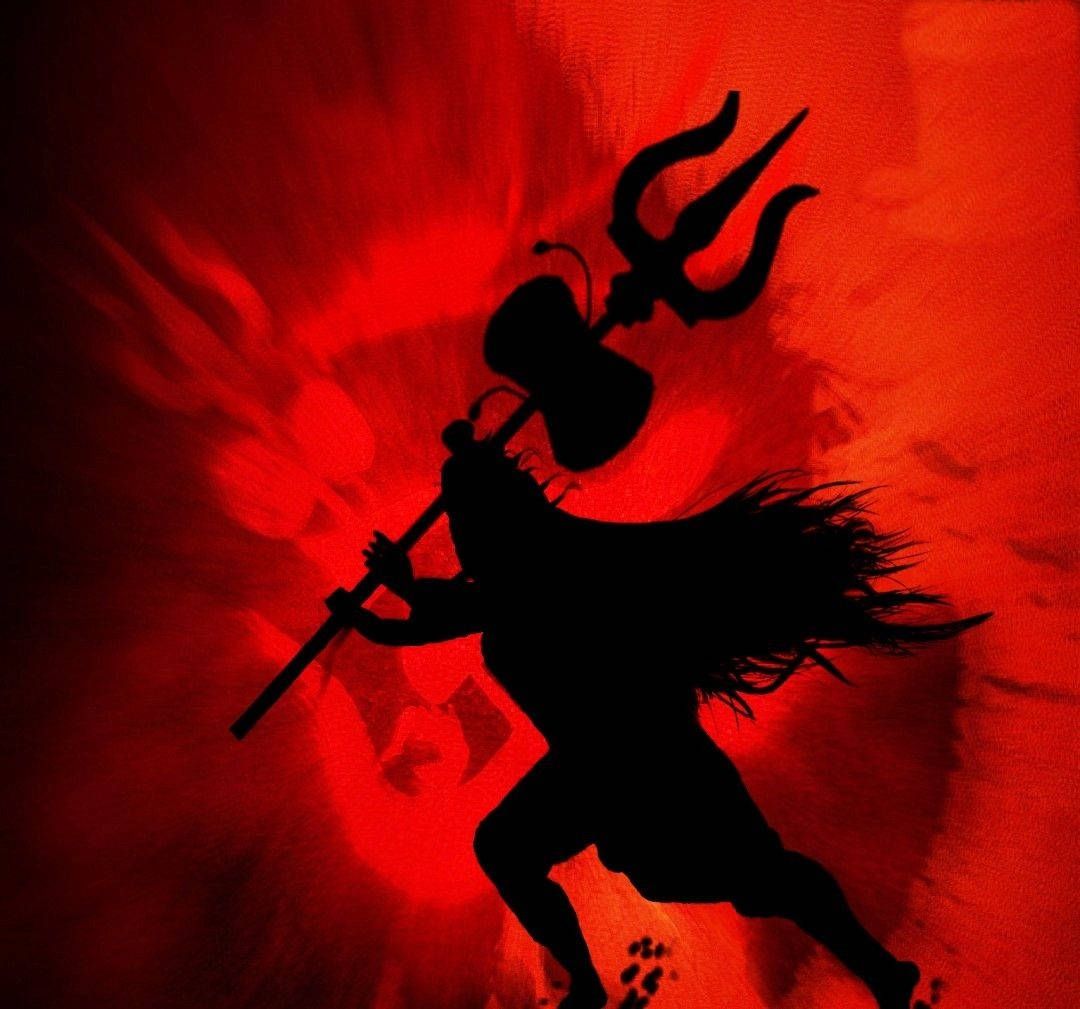1080x1009 Shiv Tandav Silhouette Red Aesthetic Wallpaper