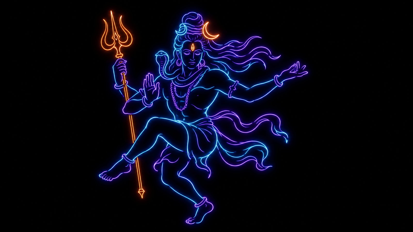 1600x900 Majestic Shiva Tandava Wallpaper HD Background Download